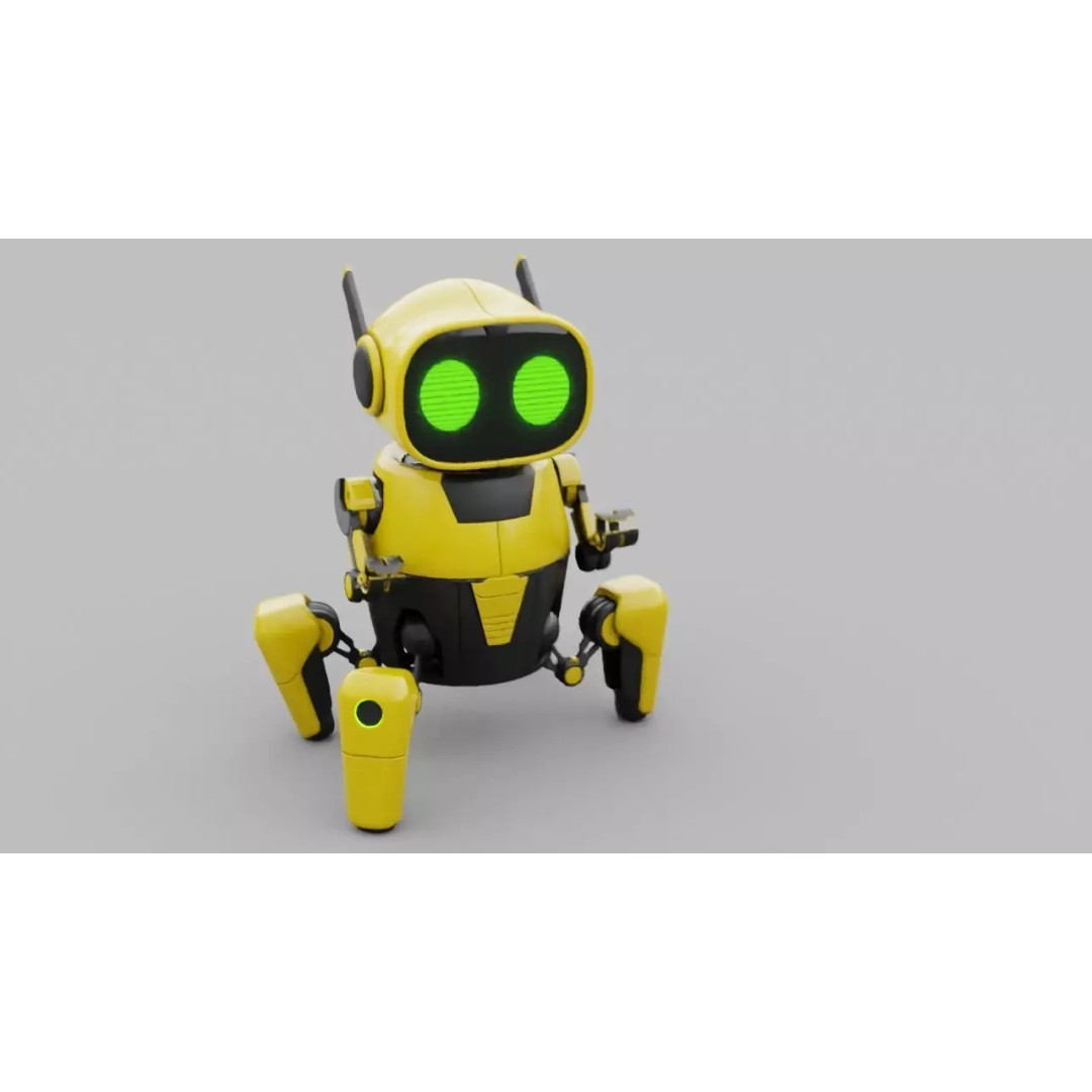 Toy Robot 3D Model – Rigged Animated Character, FBX & OBJ - View 2
