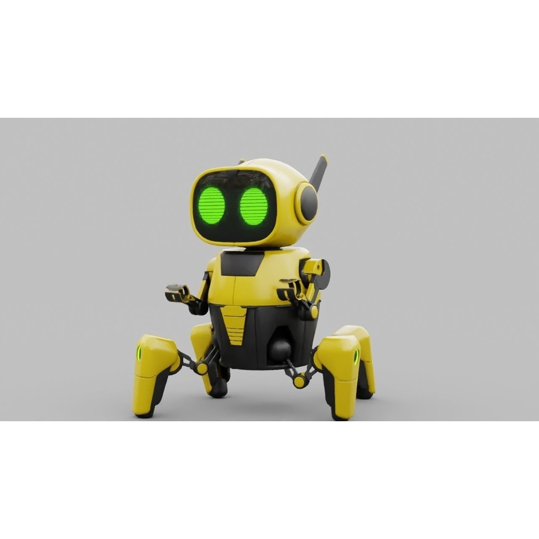 Toy Robot 3D Model – Rigged Animated Character, FBX & OBJ - View 3