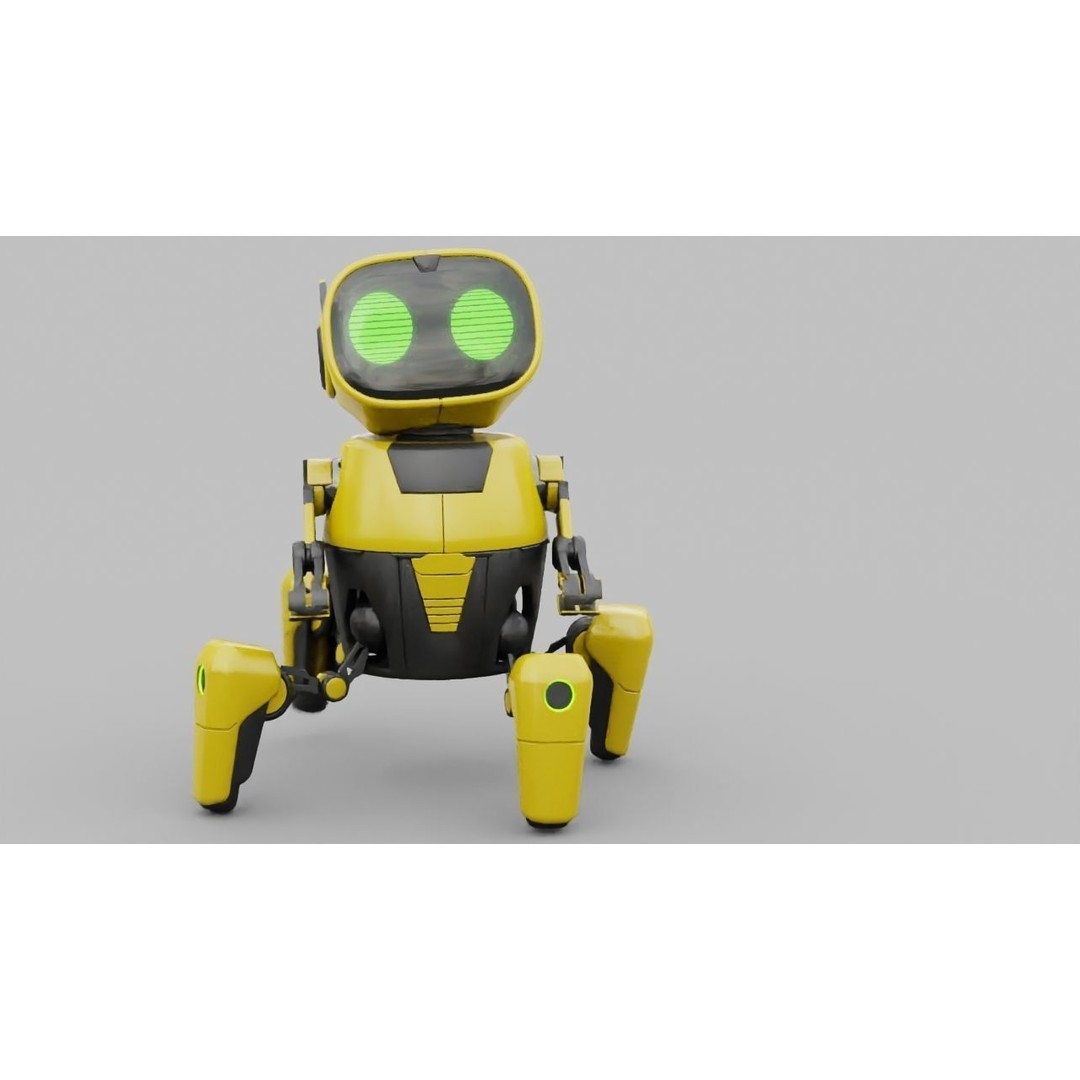 Toy Robot 3D Model – Rigged Animated Character, FBX & OBJ - View 4