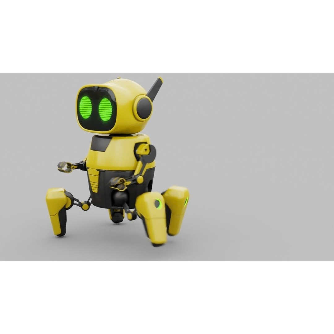 Toy Robot 3D Model – Rigged Animated Character, FBX & OBJ - View 5