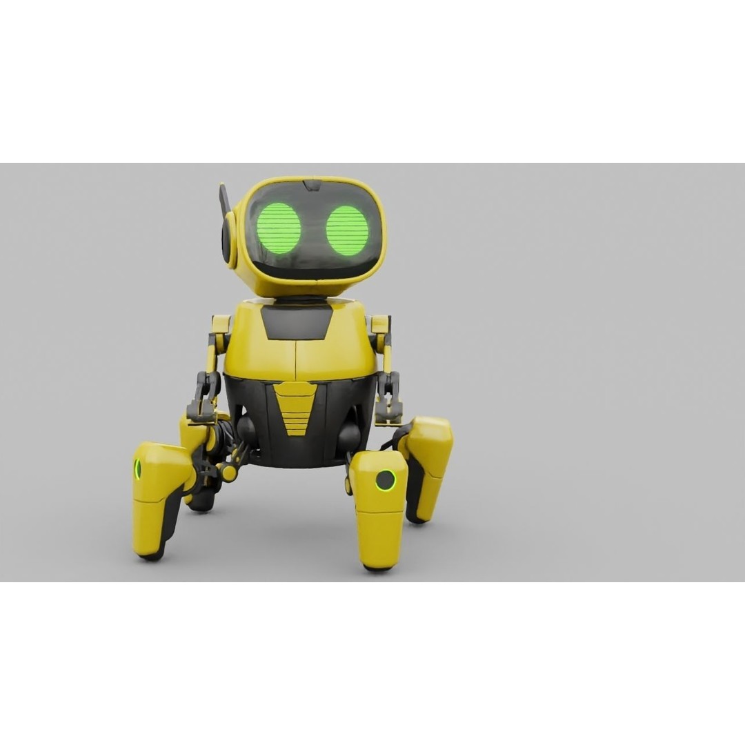 Toy Robot 3D Model – Rigged Animated Character, FBX & OBJ - View 7