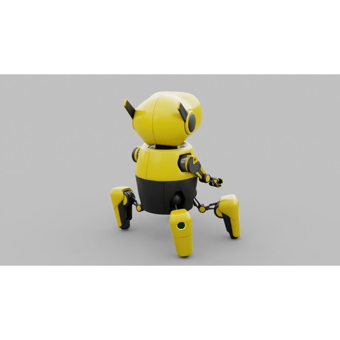 Toy Robot 3D Model – Rigged Animated Character, FBX & OBJ - View 8