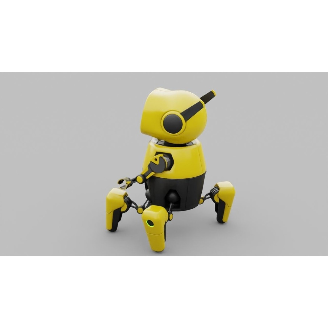 Toy Robot 3D Model – Rigged Animated Character, FBX & OBJ - View 9
