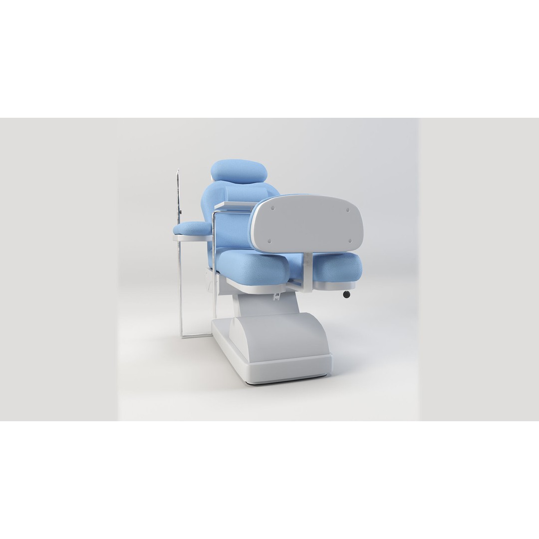 Multifunction Electric Blood Donation Chair 3D Model – Low Poly PBR Medical Asset, FBX - View 5