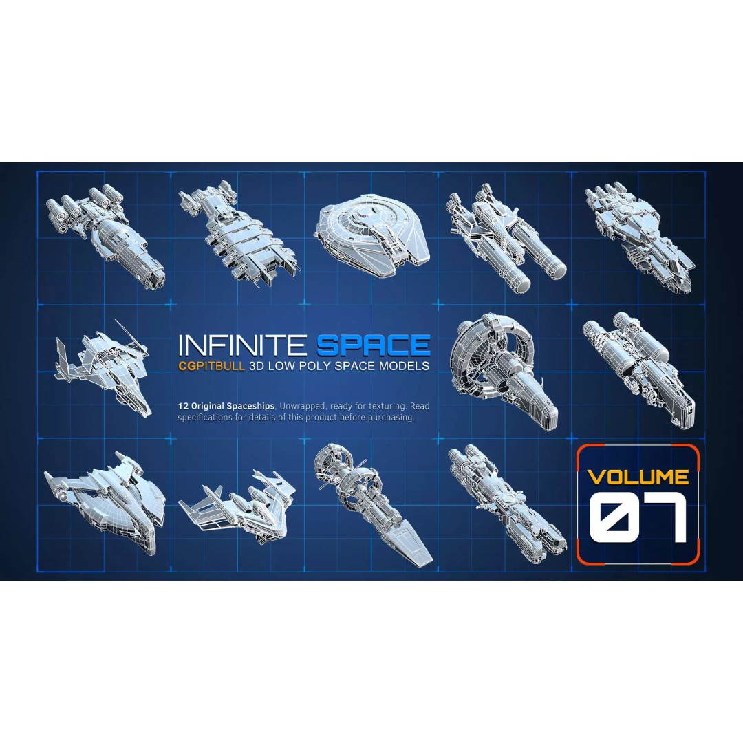 Spaceship 3D Model – Low Poly Sci-Fi Asset, FBX & OBJ Formats