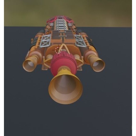 Sci-Fi Spaceship 3D Model – Low Poly Rigged Asset, FBX, PBR