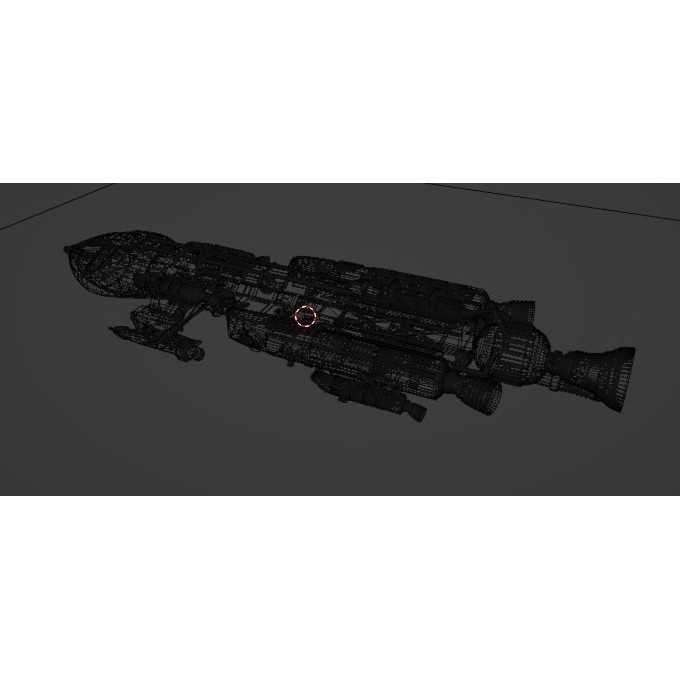 Sci-Fi Spaceship 3D Model – Low Poly Rigged Asset, FBX, PBR - View 13