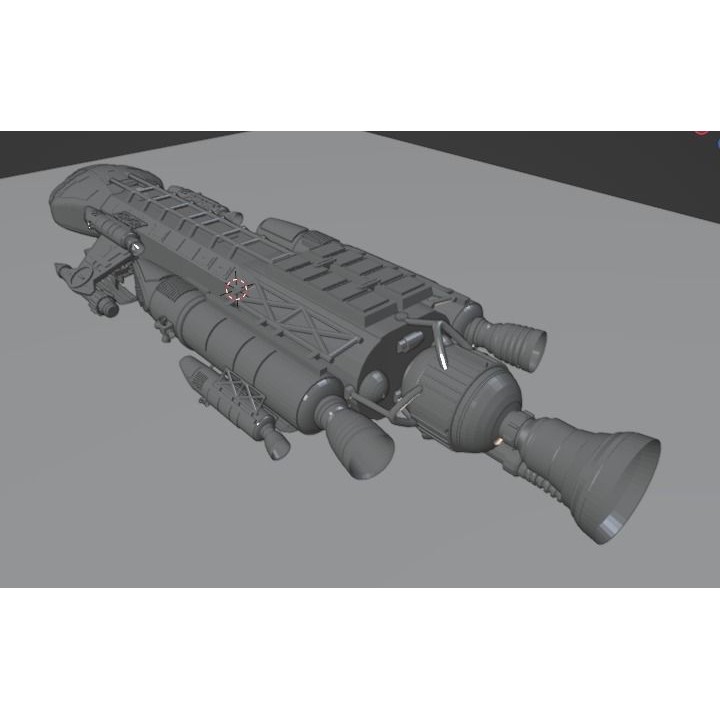 Sci-Fi Spaceship 3D Model – Low Poly Rigged Asset, FBX, PBR - View 15