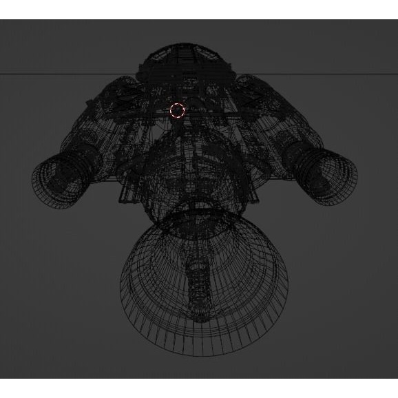 Sci-Fi Spaceship 3D Model – Low Poly Rigged Asset, FBX, PBR - View 18
