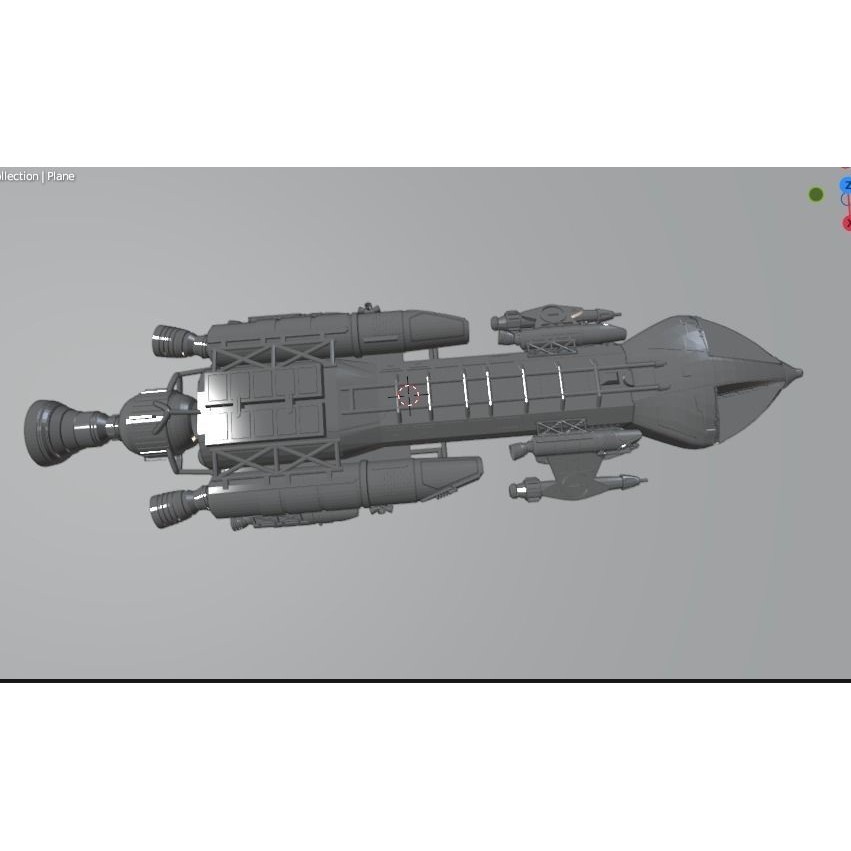 Sci-Fi Spaceship 3D Model – Low Poly Rigged Asset, FBX, PBR - View 21