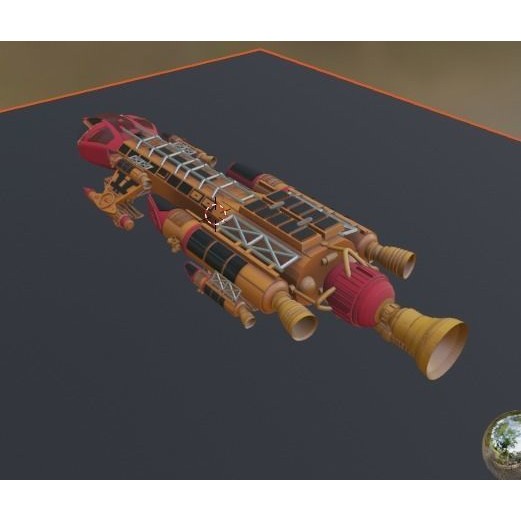 Sci-Fi Spaceship 3D Model – Low Poly Rigged Asset, FBX, PBR - View 22