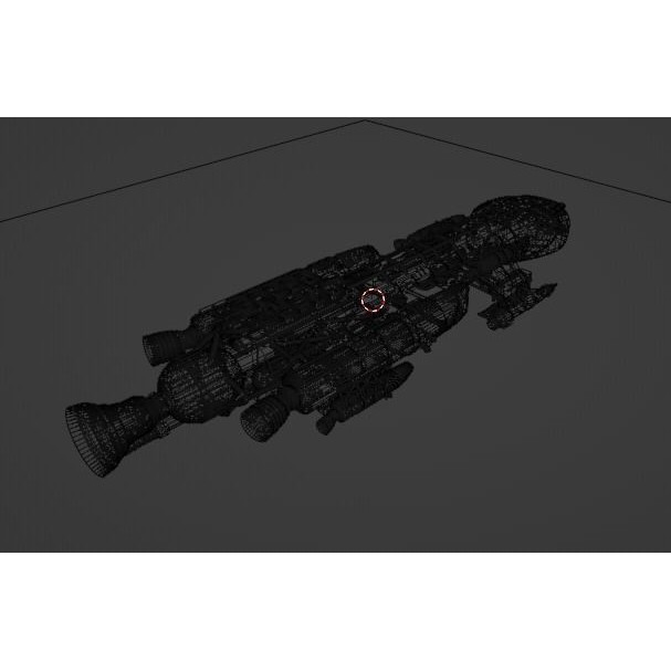 Sci-Fi Spaceship 3D Model – Low Poly Rigged Asset, FBX, PBR - View 25