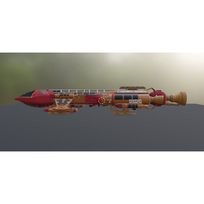 Sci-Fi Spaceship 3D Model – Low Poly Rigged Asset, FBX, PBR - View 30