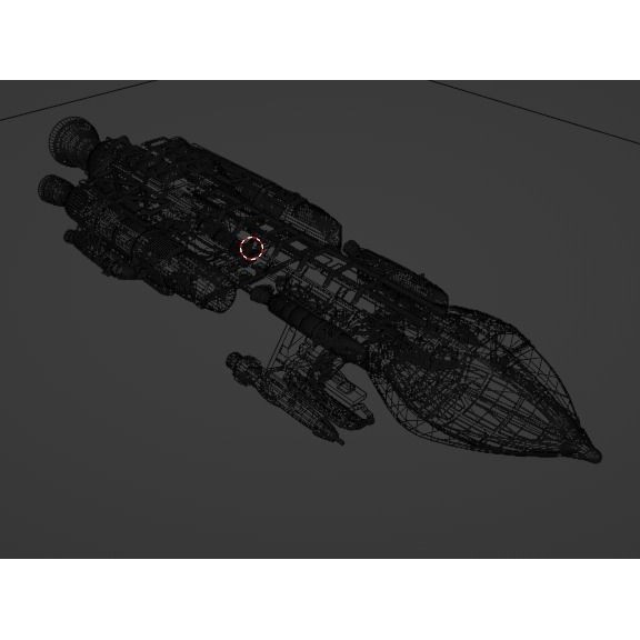 Sci-Fi Spaceship 3D Model – Low Poly Rigged Asset, FBX, PBR - View 32