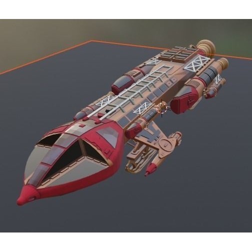 Sci-Fi Spaceship 3D Model – Low Poly Rigged Asset, FBX, PBR - View 33