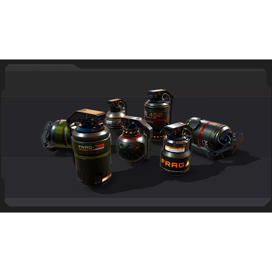 SF Military Weapons 3D Model – Low Poly PBR Game Asset, FBX, OBJ - View 10