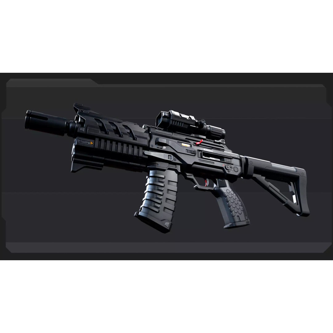 SF Military Weapons 3D Model – Low Poly PBR Game Asset, FBX, OBJ - View 7