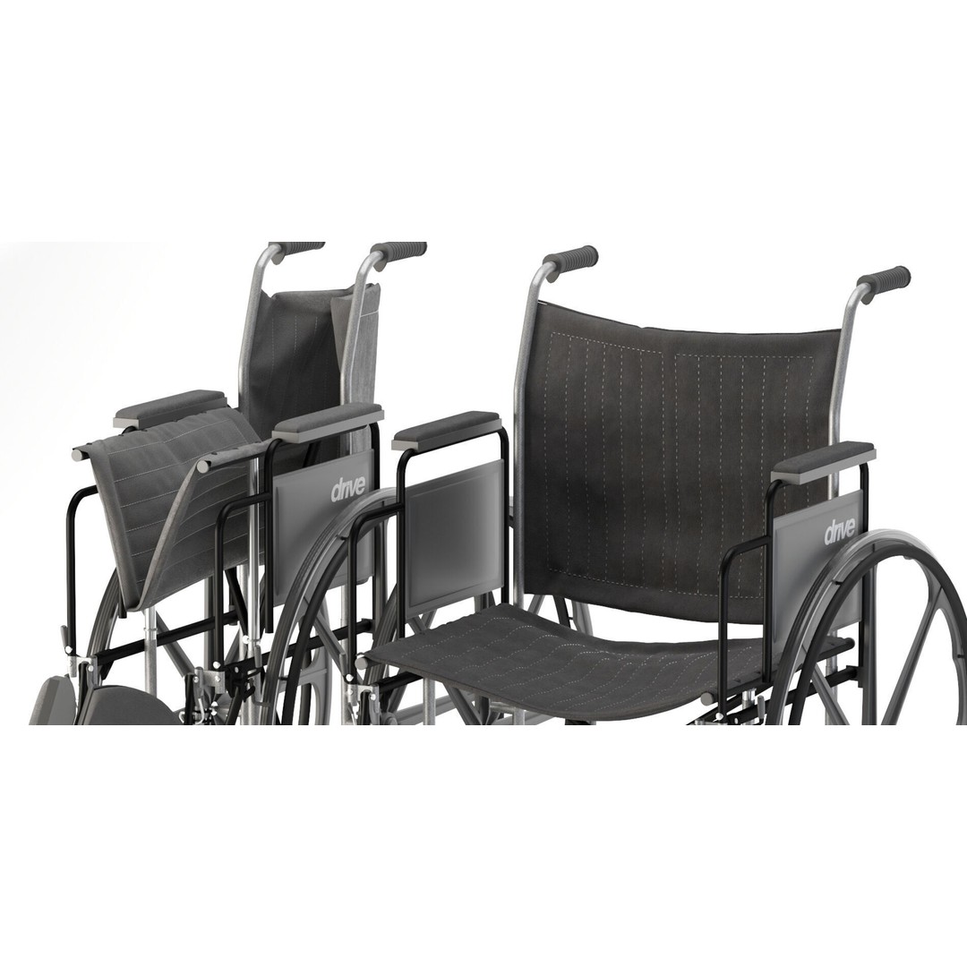 Drive Medical Silver Sport 2 Wheelchair 3D Model – High Poly PBR Asset, FBX - View 5