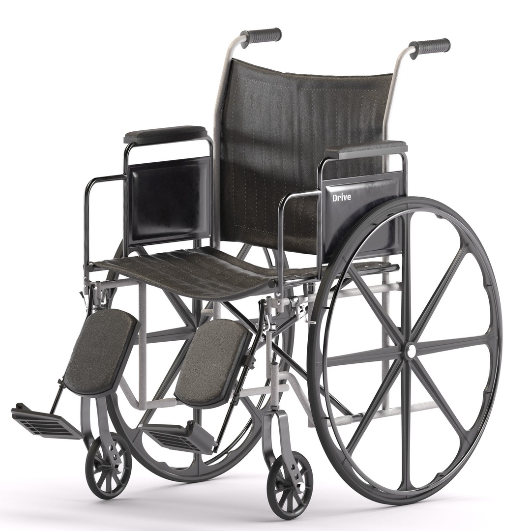 Drive Medical Silver Sport 2 Wheelchair 3D Model – High Poly PBR Asset, FBX - View 8