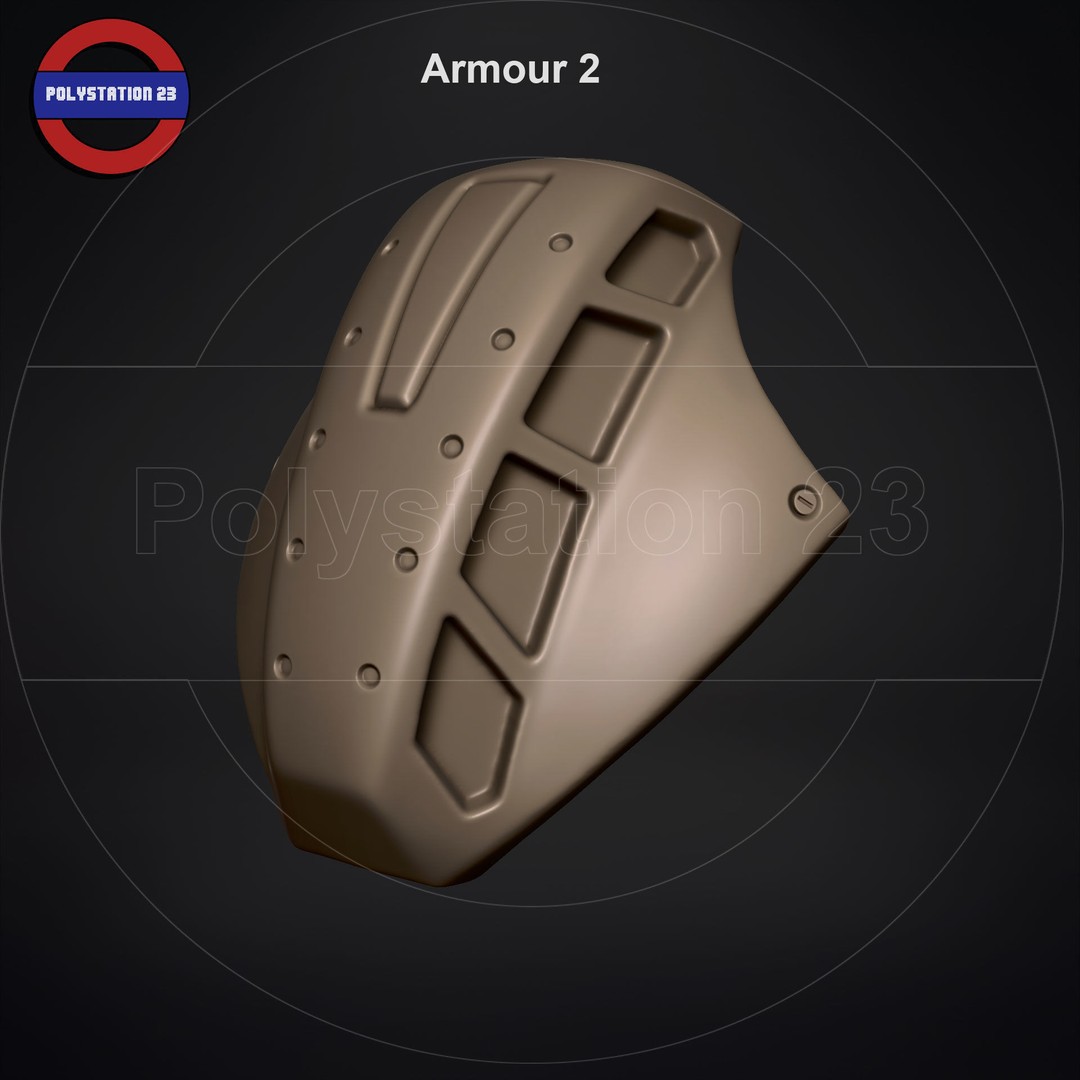 Sci-Fi Shoulder Armor 3D Model – High Poly Kitbash Pack, FBX - View 12