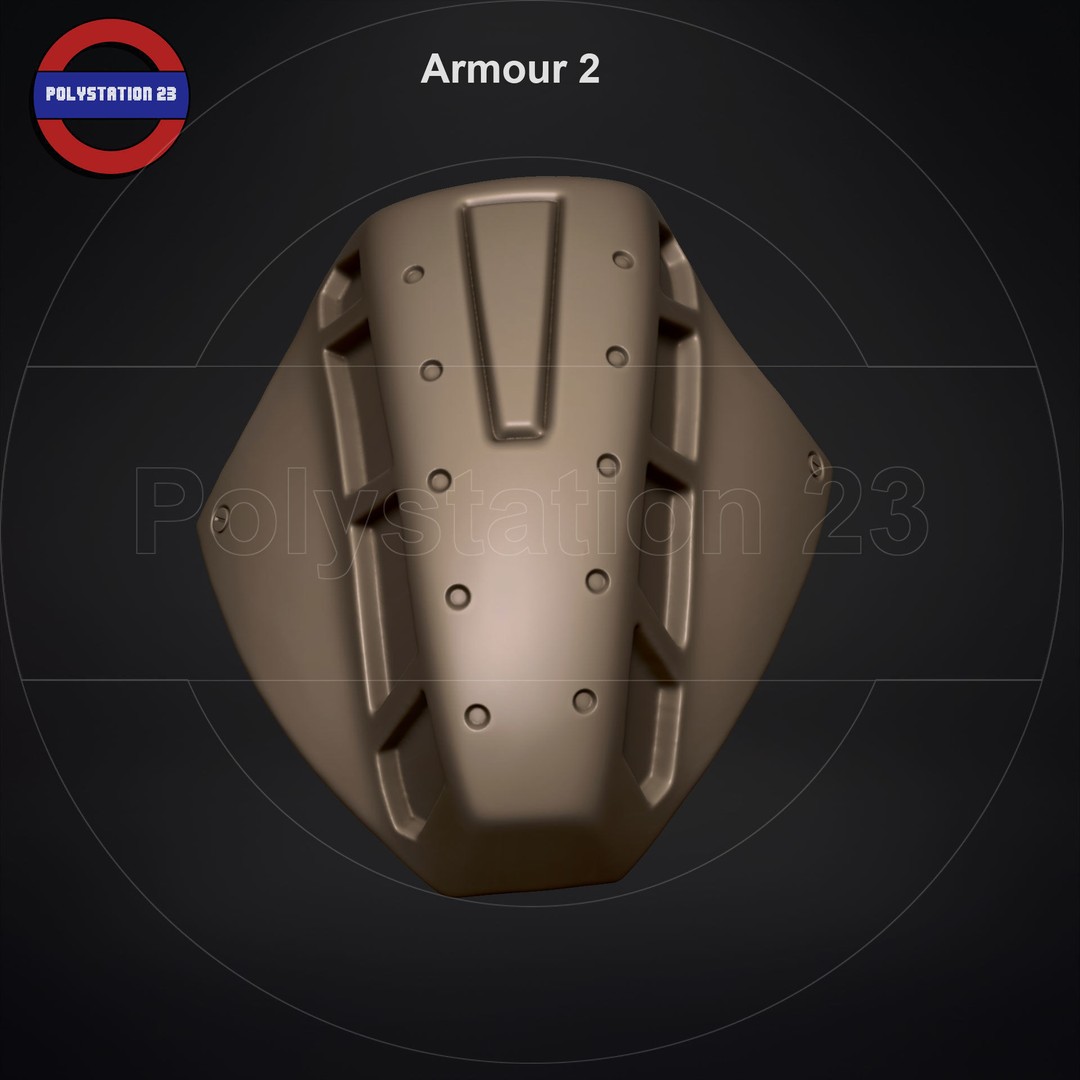 Sci-Fi Shoulder Armor 3D Model – High Poly Kitbash Pack, FBX - View 13