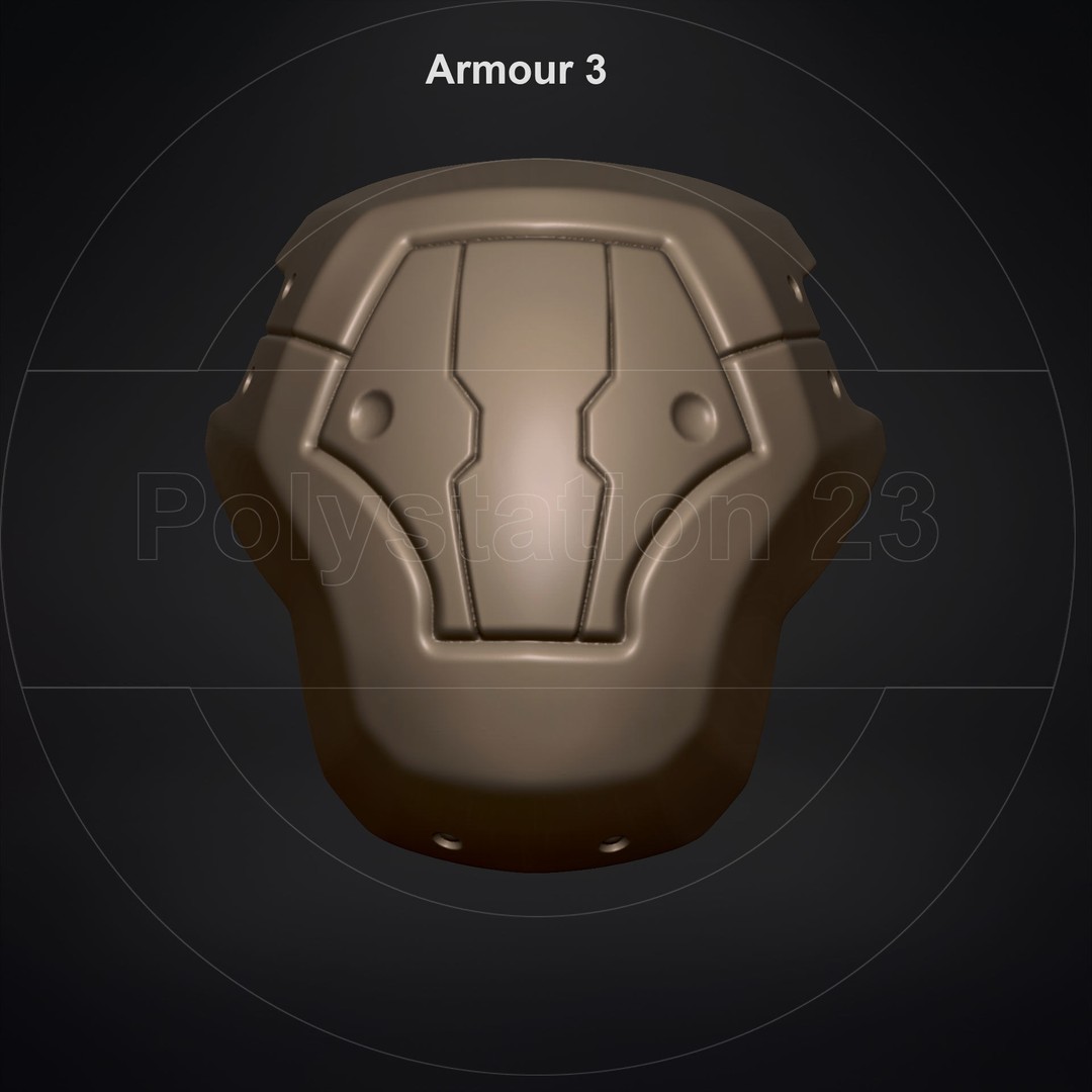 Sci-Fi Shoulder Armor 3D Model – High Poly Kitbash Pack, FBX - View 18