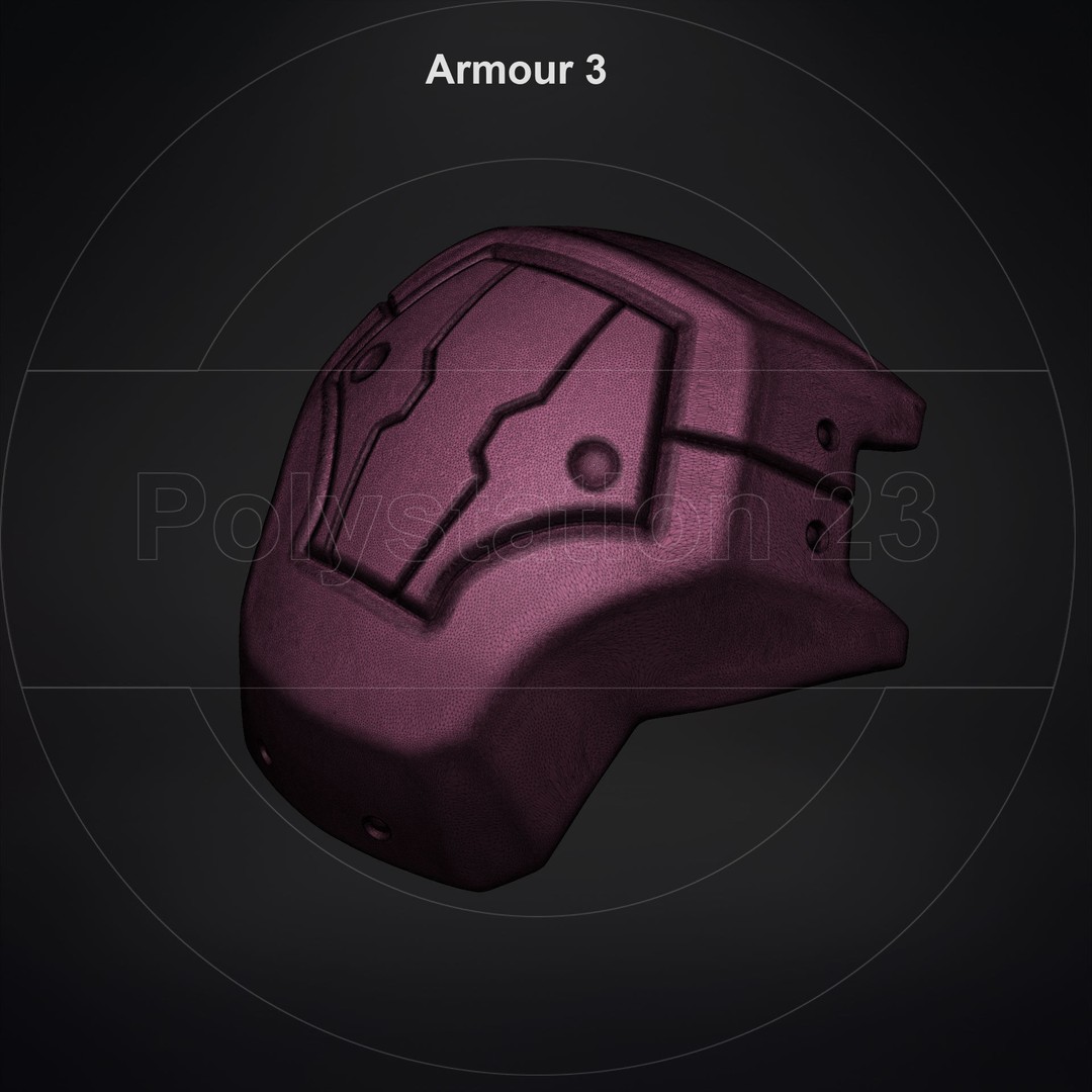 Sci-Fi Shoulder Armor 3D Model – High Poly Kitbash Pack, FBX - View 21