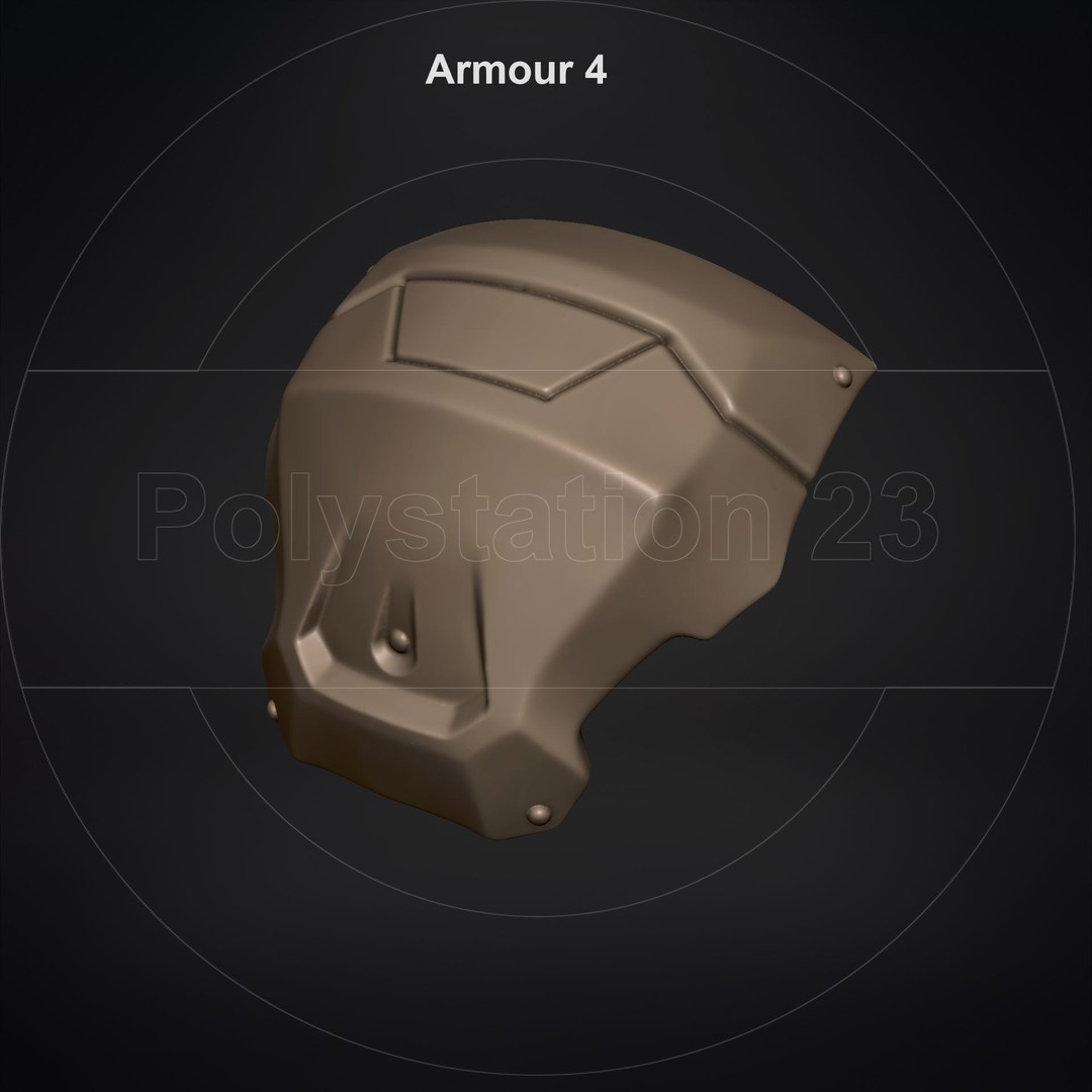 Sci-Fi Shoulder Armor 3D Model – High Poly Kitbash Pack, FBX - View 22