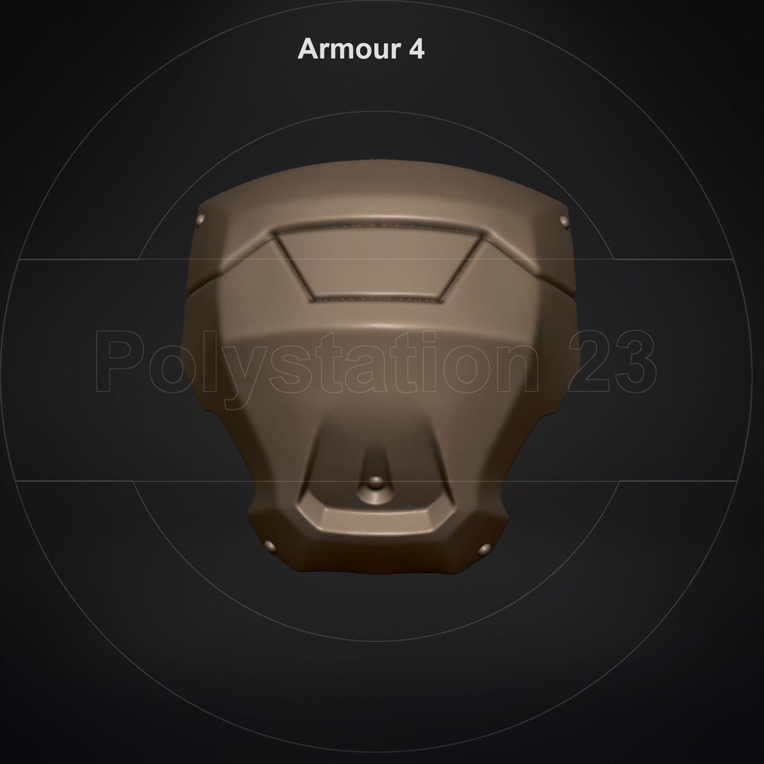 Sci-Fi Shoulder Armor 3D Model – High Poly Kitbash Pack, FBX - View 23