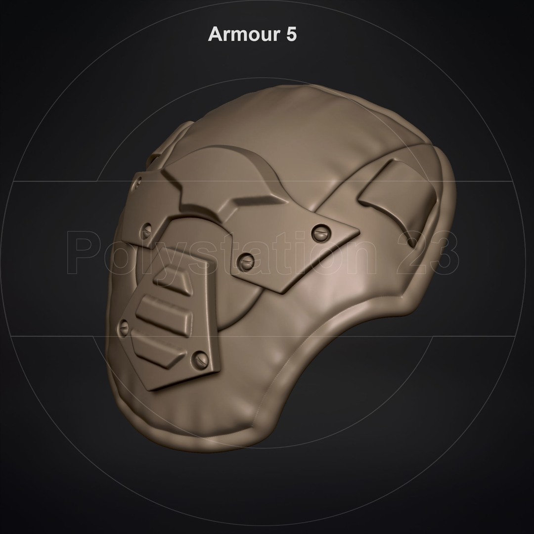 Sci-Fi Shoulder Armor 3D Model – High Poly Kitbash Pack, FBX - View 27