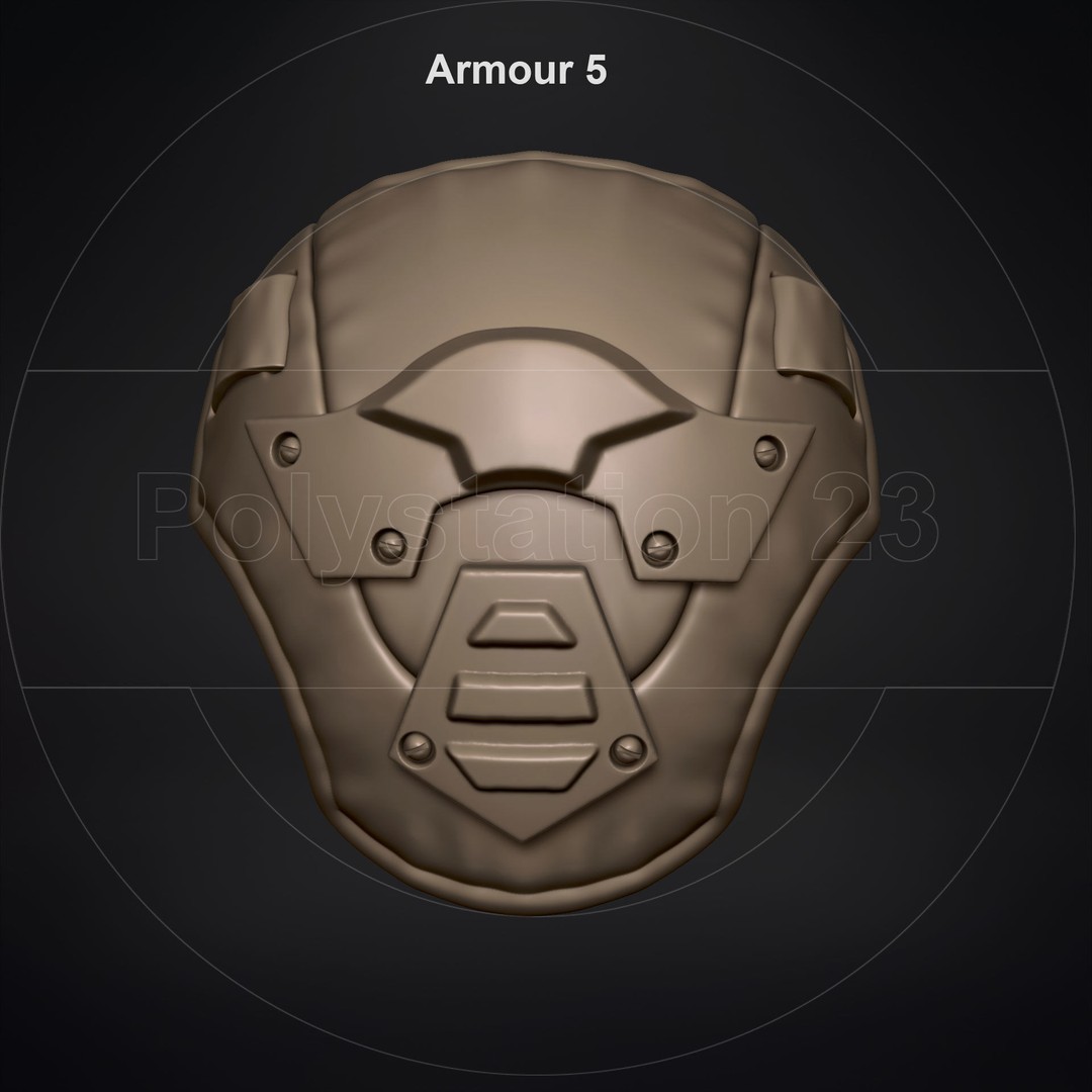 Sci-Fi Shoulder Armor 3D Model – High Poly Kitbash Pack, FBX - View 28