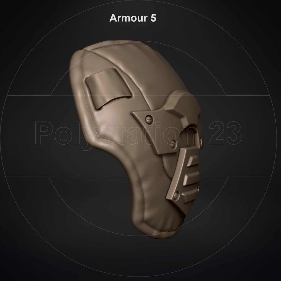 Sci-Fi Shoulder Armor 3D Model – High Poly Kitbash Pack, FBX - View 29