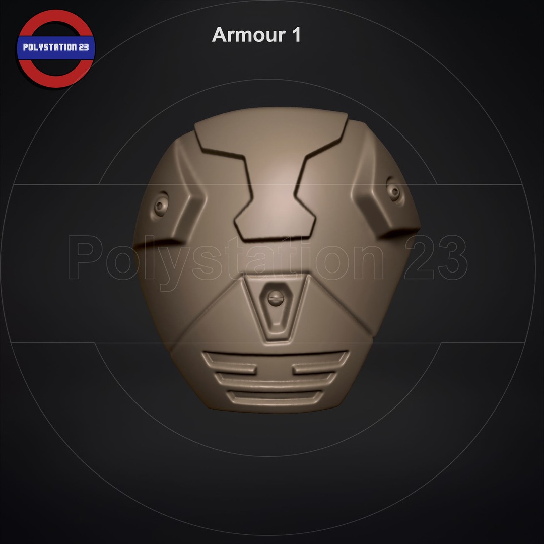 Sci-Fi Shoulder Armor 3D Model – High Poly Kitbash Pack, FBX - View 8