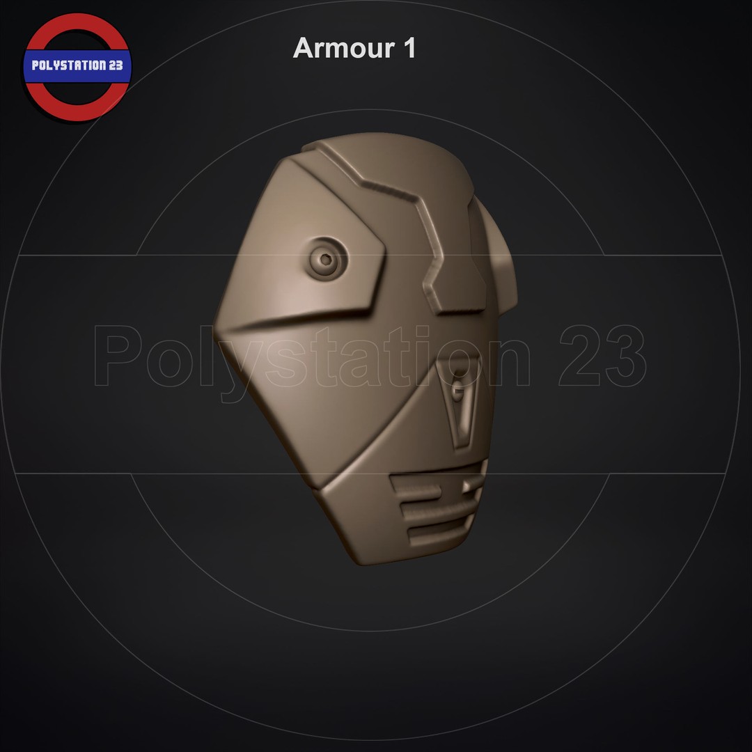 Sci-Fi Shoulder Armor 3D Model – High Poly Kitbash Pack, FBX - View 9