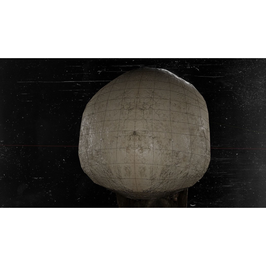 Human Skull 3D Model – Low Poly PBR Textured Asset, FBX, Blender - View 11