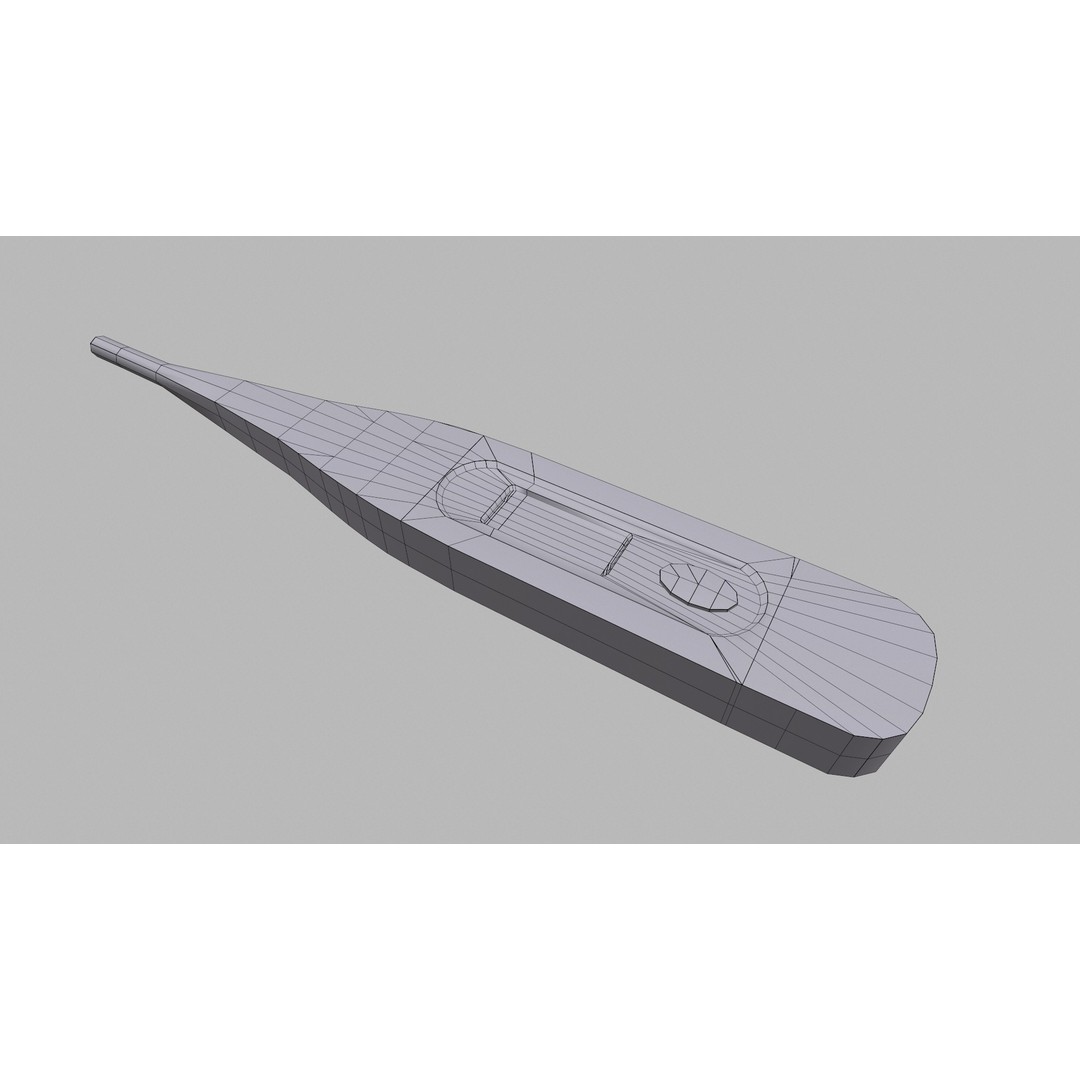 Low Poly Thermometer 3D Model – Optimized Game Asset, FBX, OBJ, PBR