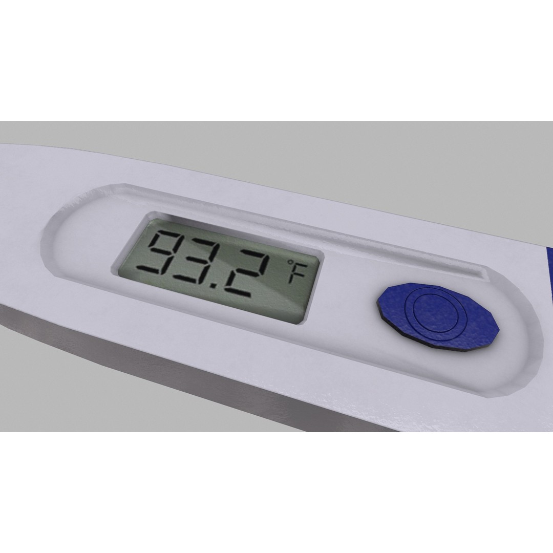 Low Poly Thermometer 3D Model – Optimized Game Asset, FBX, OBJ, PBR - View 11