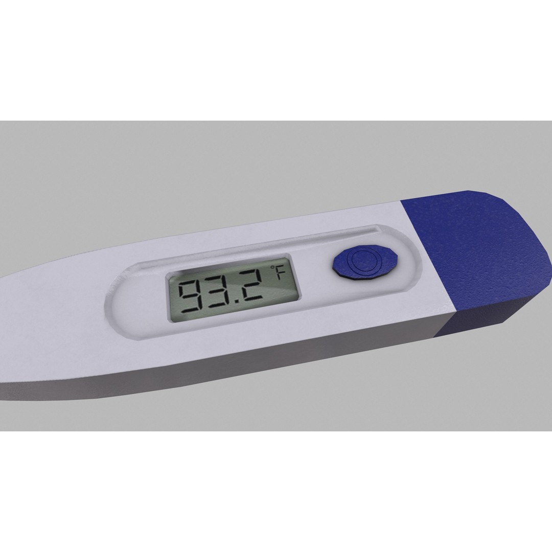 Low Poly Thermometer 3D Model – Optimized Game Asset, FBX, OBJ, PBR - View 12