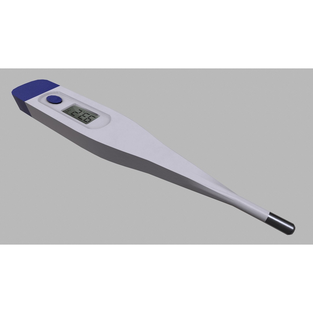 Low Poly Thermometer 3D Model – Optimized Game Asset, FBX, OBJ, PBR - View 14
