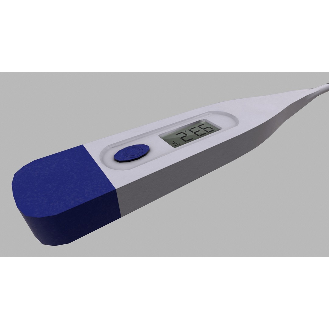 Low Poly Thermometer 3D Model – Optimized Game Asset, FBX, OBJ, PBR - View 15