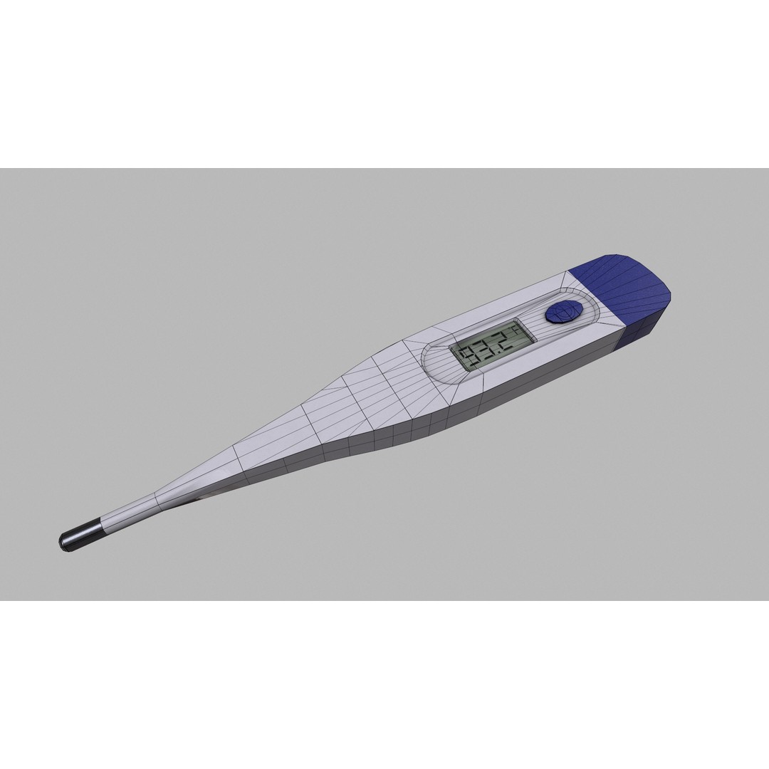 Low Poly Thermometer 3D Model – Optimized Game Asset, FBX, OBJ, PBR - View 17