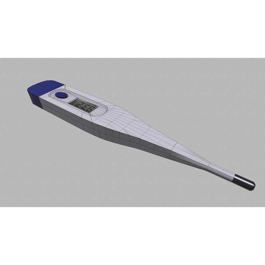 Low Poly Thermometer 3D Model – Optimized Game Asset, FBX, OBJ, PBR - View 18