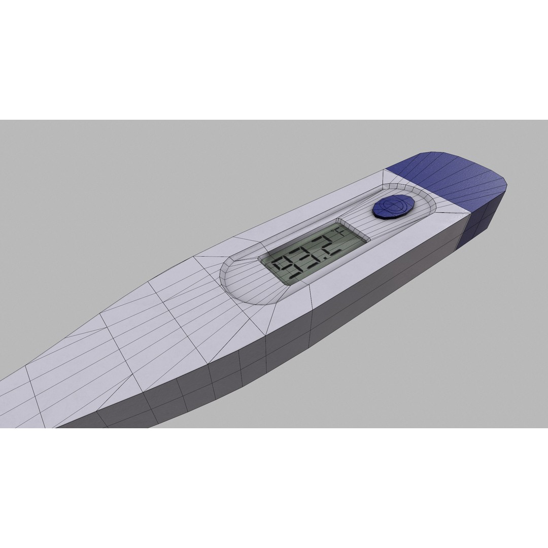 Low Poly Thermometer 3D Model – Optimized Game Asset, FBX, OBJ, PBR - View 19