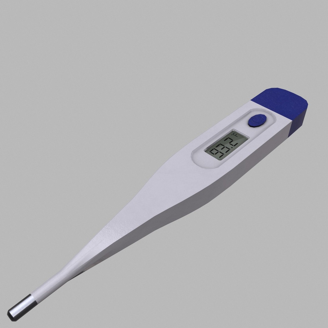 Low Poly Thermometer 3D Model – Optimized Game Asset, FBX, OBJ, PBR - View 5