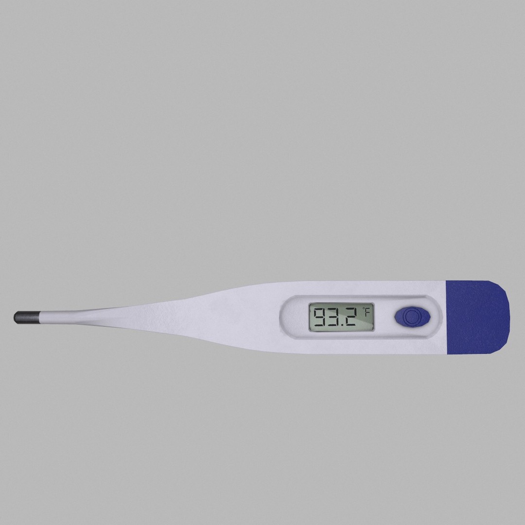 Low Poly Thermometer 3D Model – Optimized Game Asset, FBX, OBJ, PBR - View 6