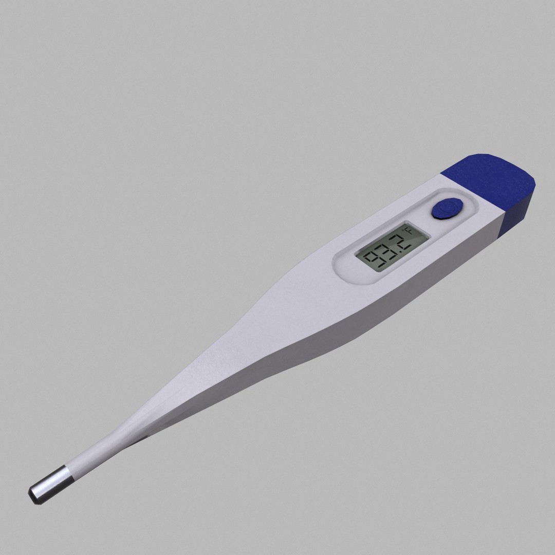 Low Poly Thermometer 3D Model – Optimized Game Asset, FBX, OBJ, PBR - View 7