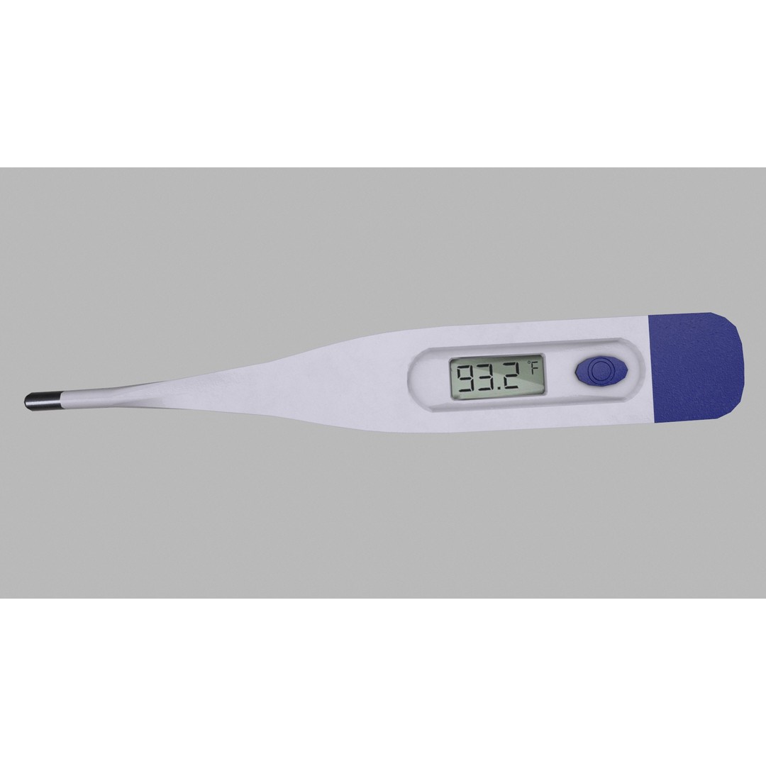 Low Poly Thermometer 3D Model – Optimized Game Asset, FBX, OBJ, PBR - View 8