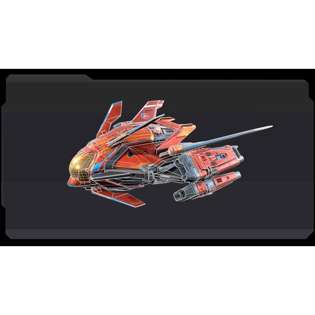 SPARROW Fighter Spacecraft 3D Model – Low Poly PBR Game Asset, FBX & OBJ