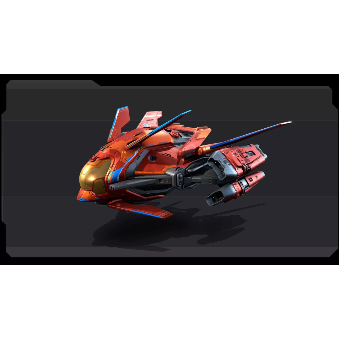 SPARROW Fighter Spacecraft 3D Model – Low Poly PBR Game Asset, FBX & OBJ - View 3