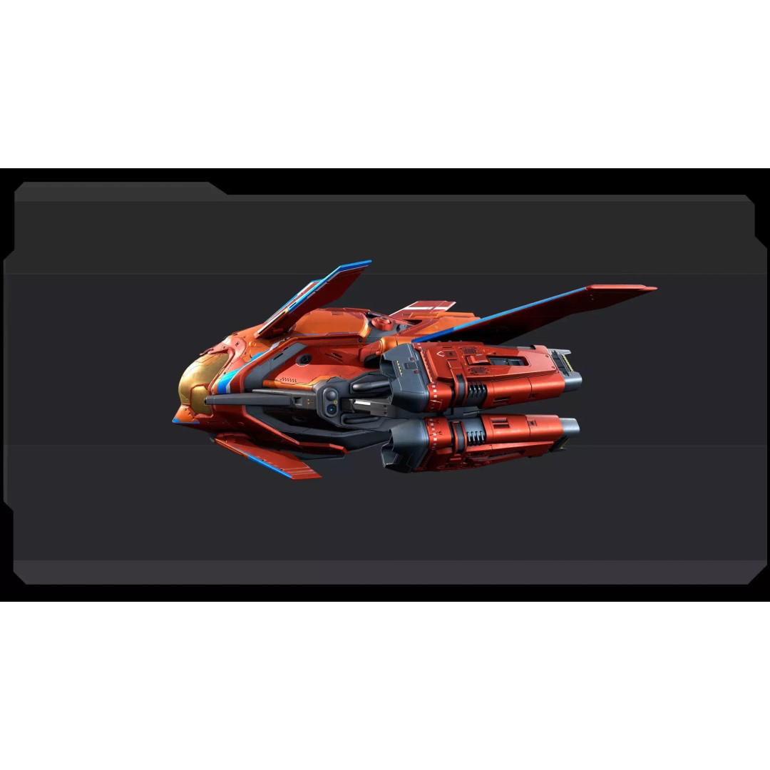 SPARROW Fighter Spacecraft 3D Model – Low Poly PBR Game Asset, FBX & OBJ - View 4